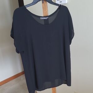 Alluson Joy Black Sheer Women's Top